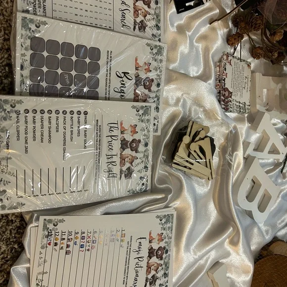 Woodland Themee Baby Shower Decor and Games